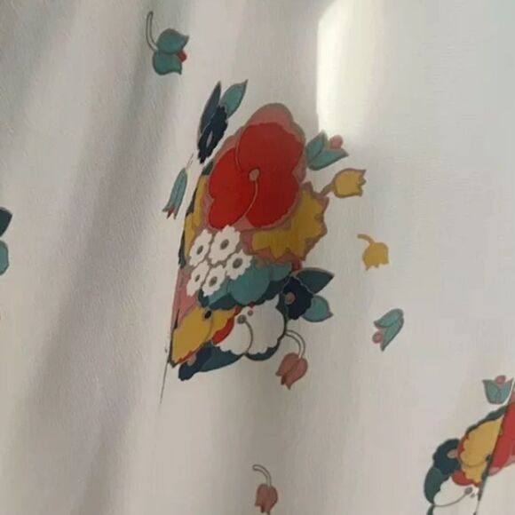 Boden Ivory Women Blooming Bouquet Ruth Midi Floral Spring Dress Side Pockets 4 - Picture 7 of 9